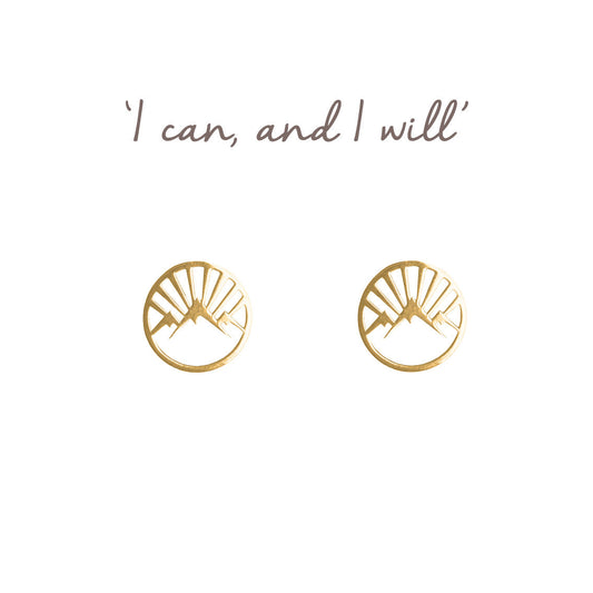 Mantra Jewellery Gold Mountain Stud Earrings