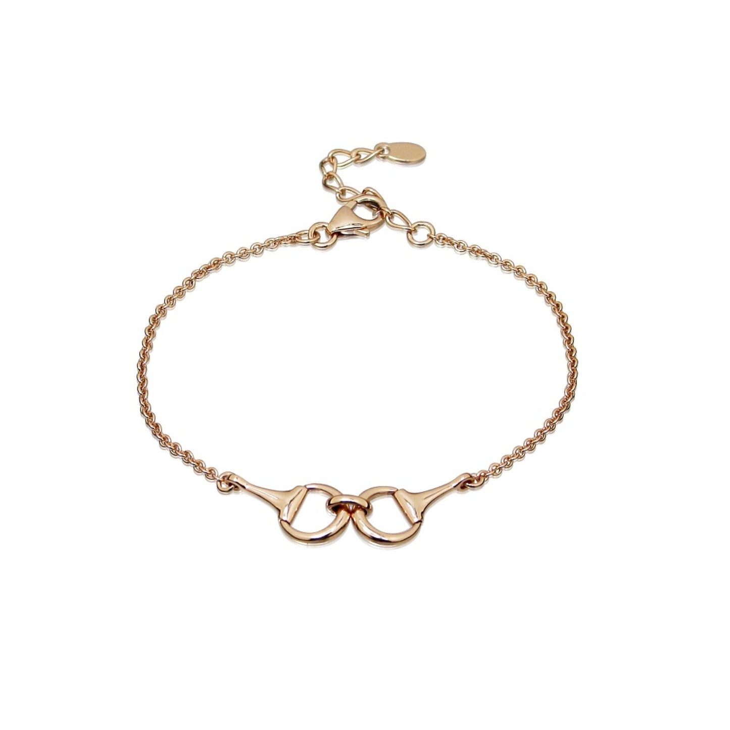 Silver & Rose Gold Vermeil Snaffle Bracelet
