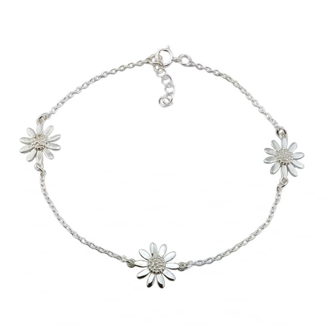Silver Triple Chain Bracelet, 19cm