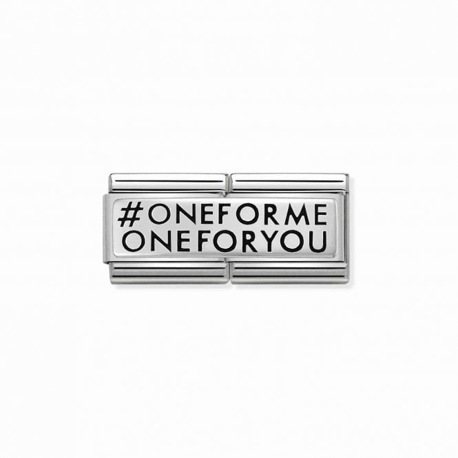 Silver and Enamel Double #ONEFORMEONEFORYOU Friends & Family Charms