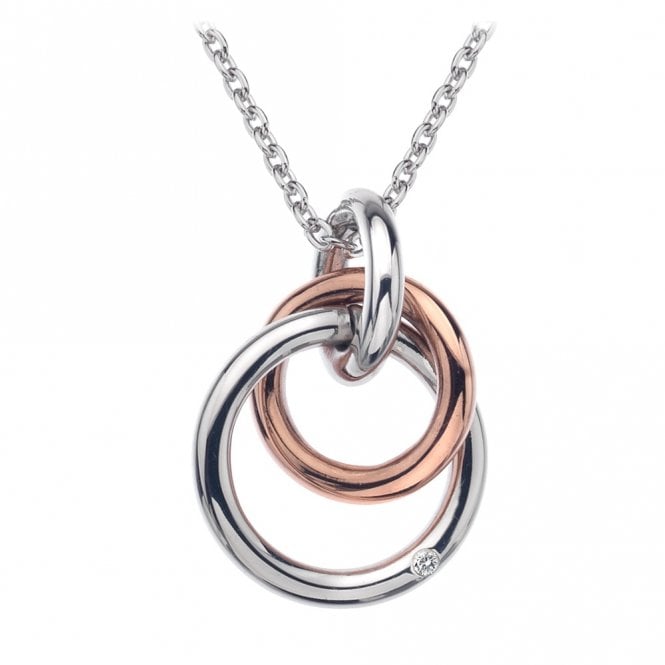 Silver Eternal Pendant with Rose Gold