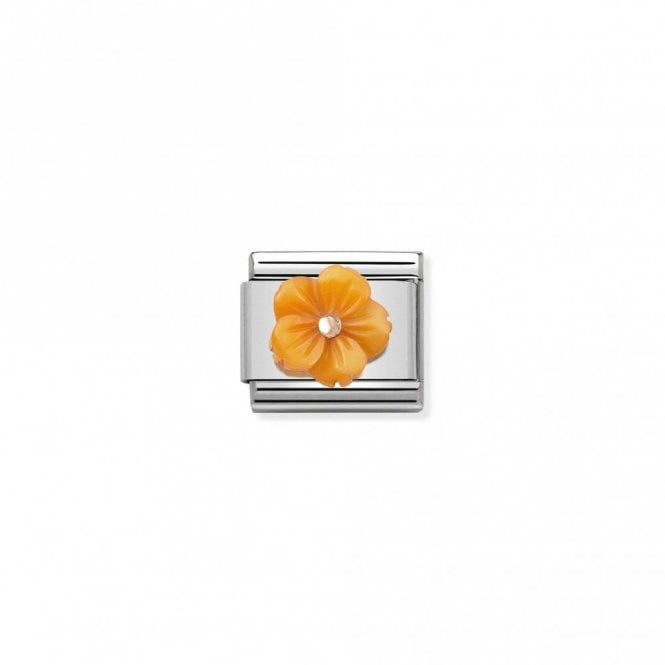 Classic Rose Gold Orange Mother Of Pearl Flowers & Nature Charms
