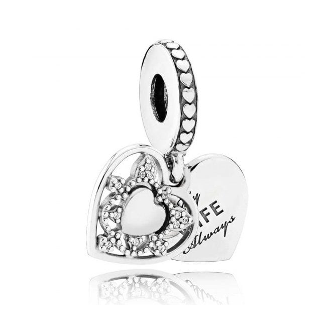 Heart Dangle Charm Pandora My Wife Always My Wife Always Heart