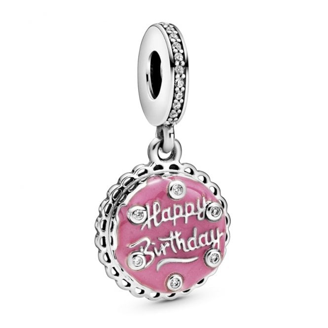 Pink Birthday Cake Dangle Charms