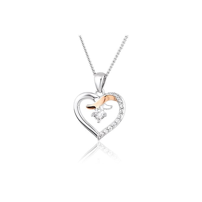 Clogau Kiss Silver Pendant Necklace