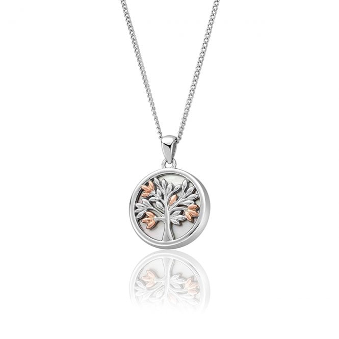 Tree of Life White Mother of Pearl Pendant Necklace