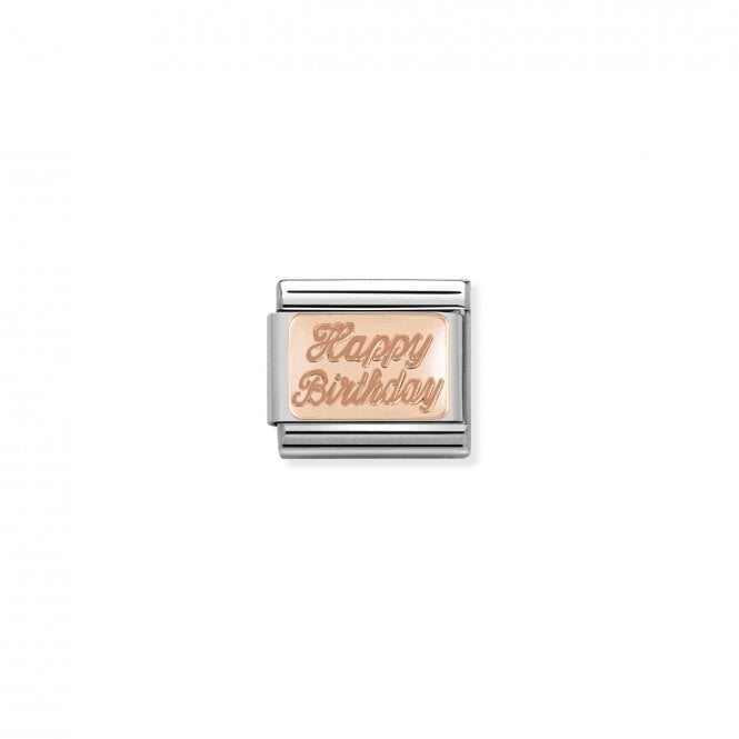 Classic Rose Gold Happy Birthday Birthday & Birthstones Charms