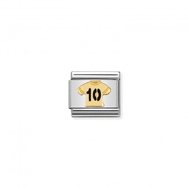 Classic Gold No. 10 Football Shirt Sports & Hobbies Charms