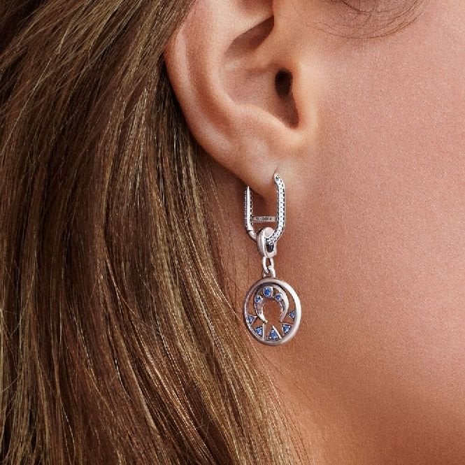 ME Silver Pave Single Link Earring