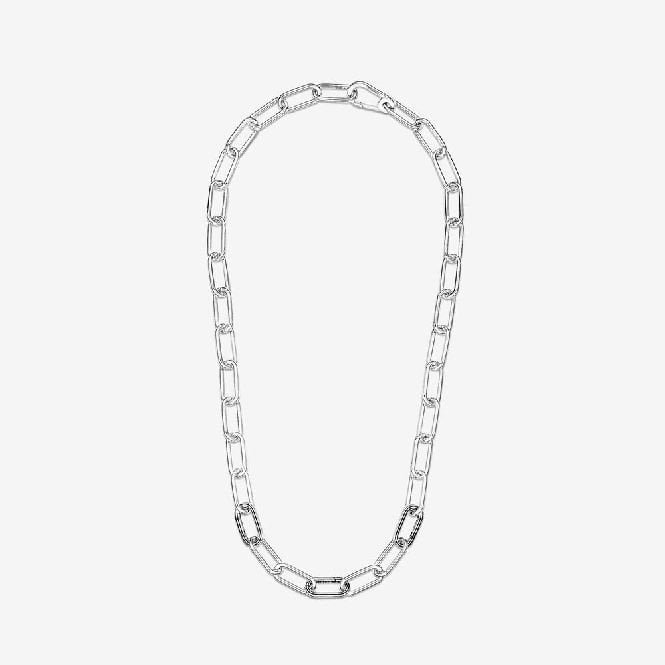 ME Silver Link Chain Necklace, 45cm