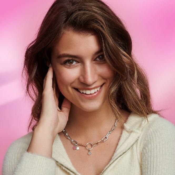 ME Silver Link Chain Necklace, 45cm