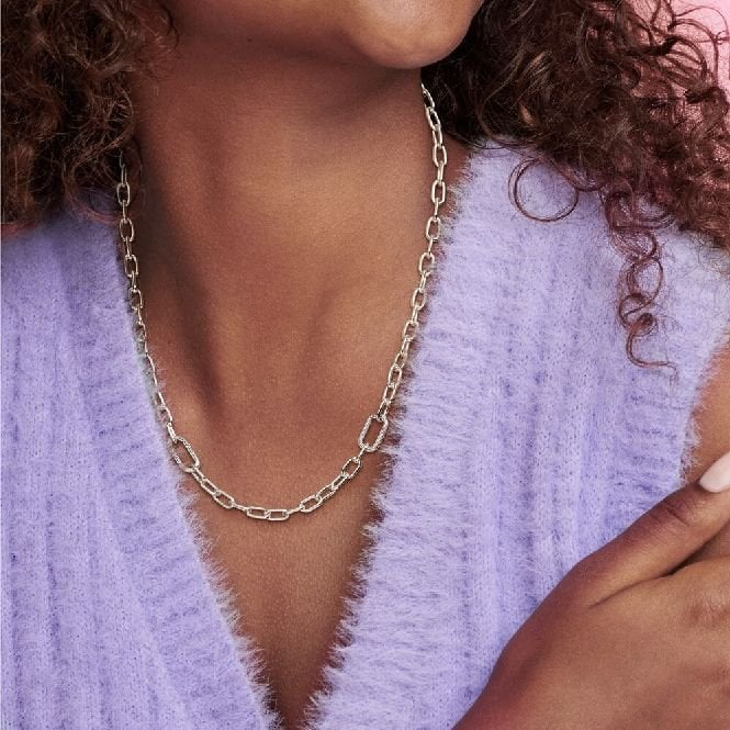 ME Silver Link Chain Necklace, 50cm