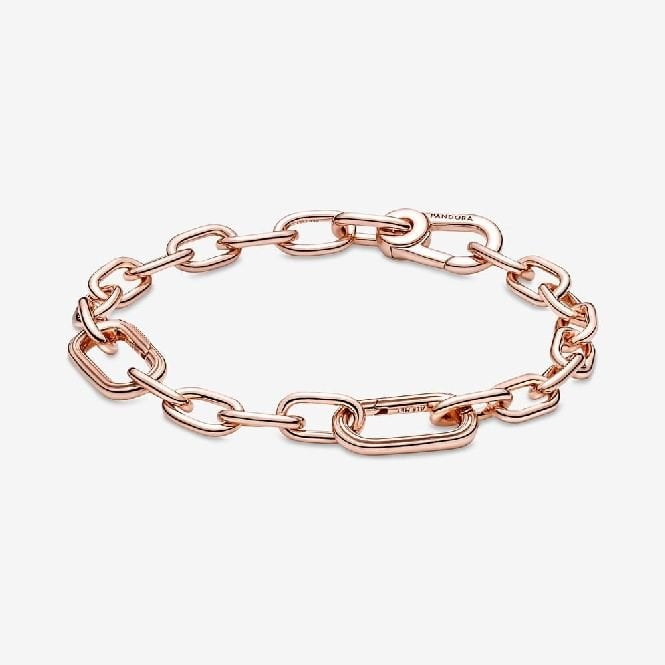 ME Rose Gold Small Link Chain Bracelet, 17.5cm