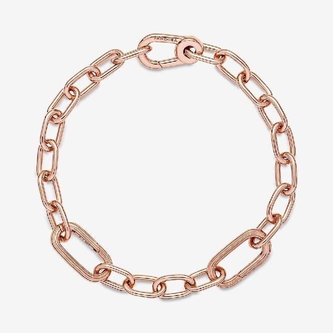 ME Rose Gold Small Link Chain Bracelet, 17.5cm