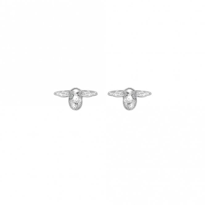 Silver Bee Earrings