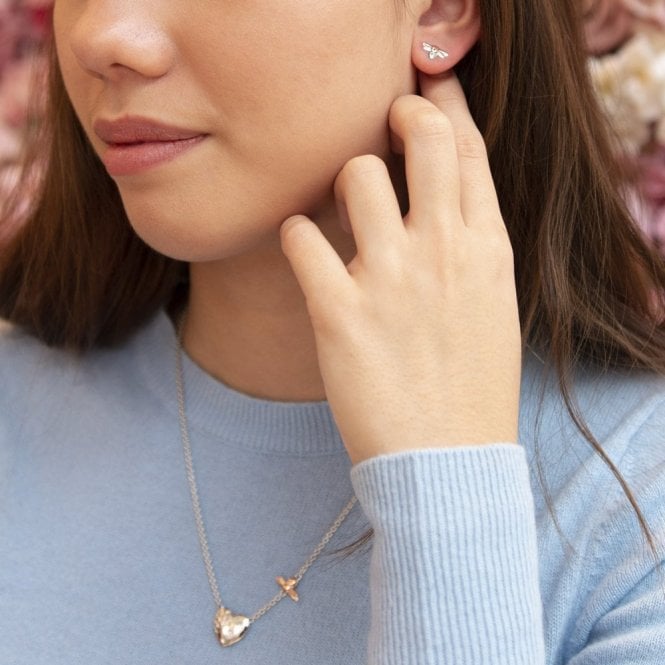 Silver Bee Earrings