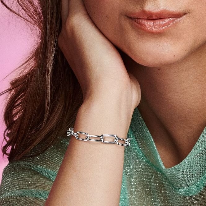 ME Silver Link Chain Bracelet, 17.5cm