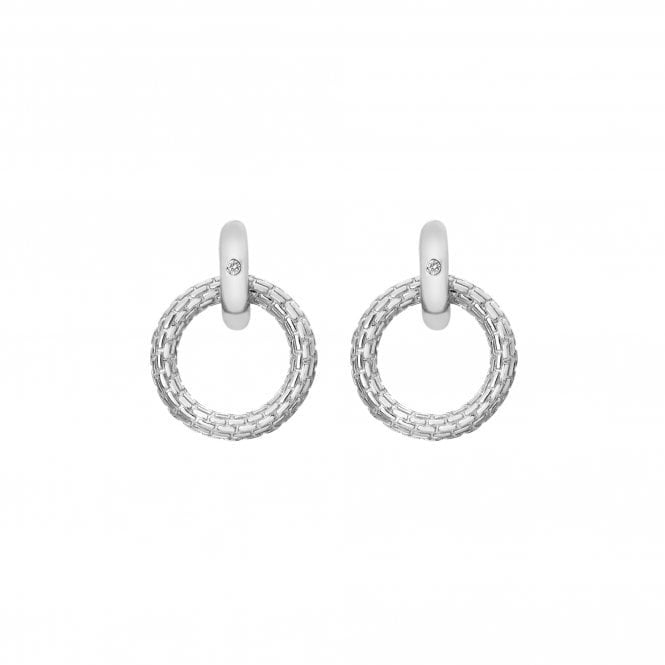 Silver Woven Earrings