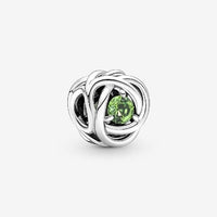 August Birthstone Eternity Circle Charms