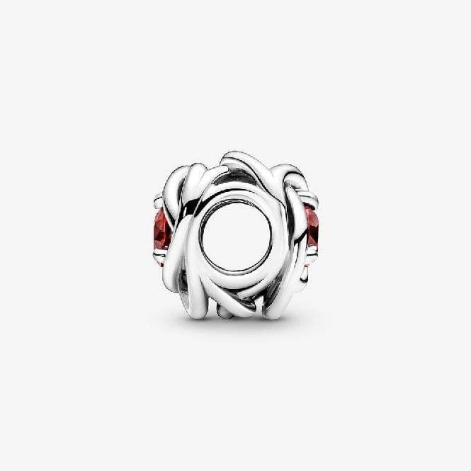 July Birthstone Eternity Circle Charms