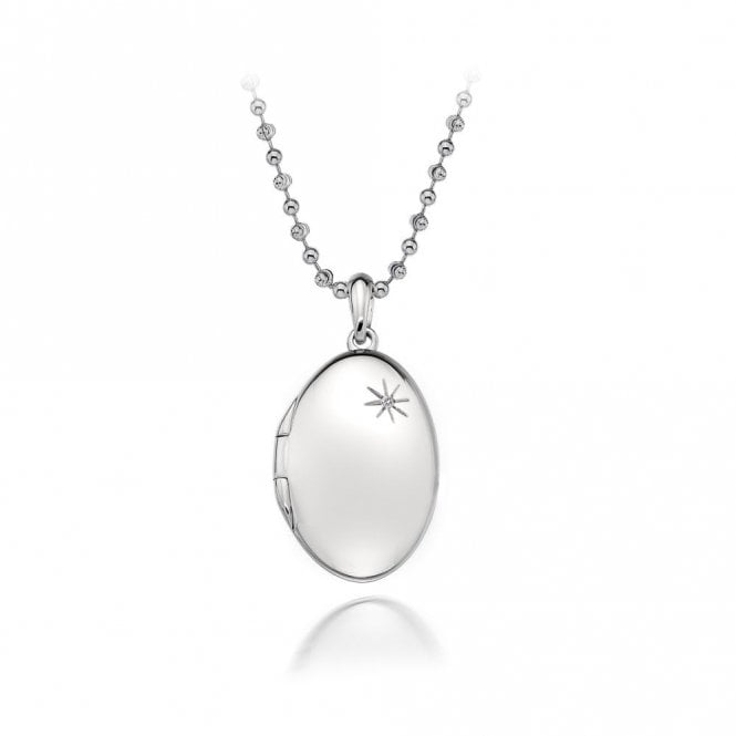 Silver Confident Oval Locket Pendant