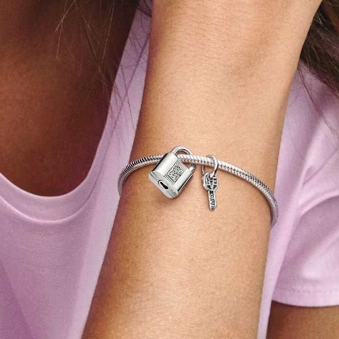 Padlock and Key Dangle Charms