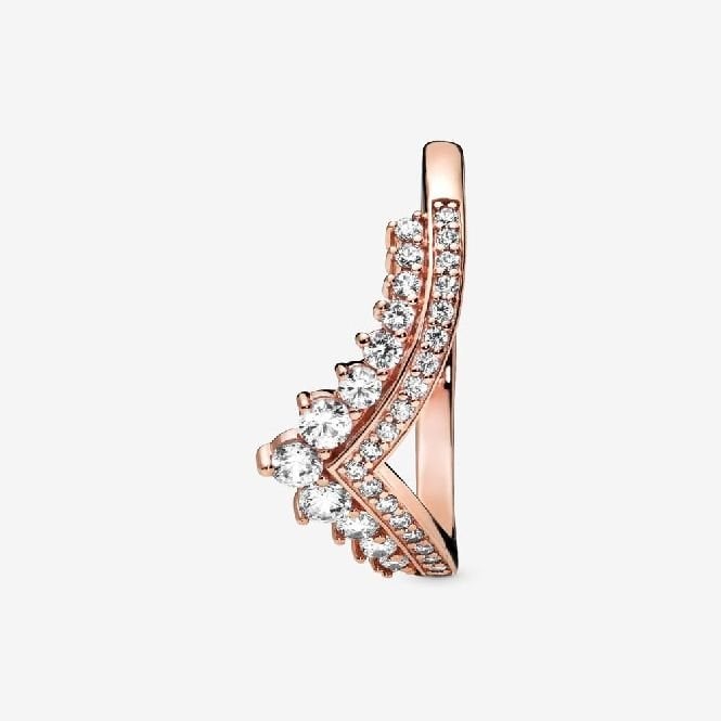 Rose Princess Wishbone Ring, Size 58