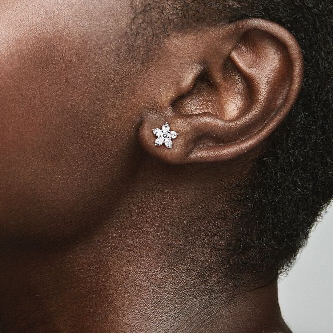 Sparkling Snowflake Stud Earrings