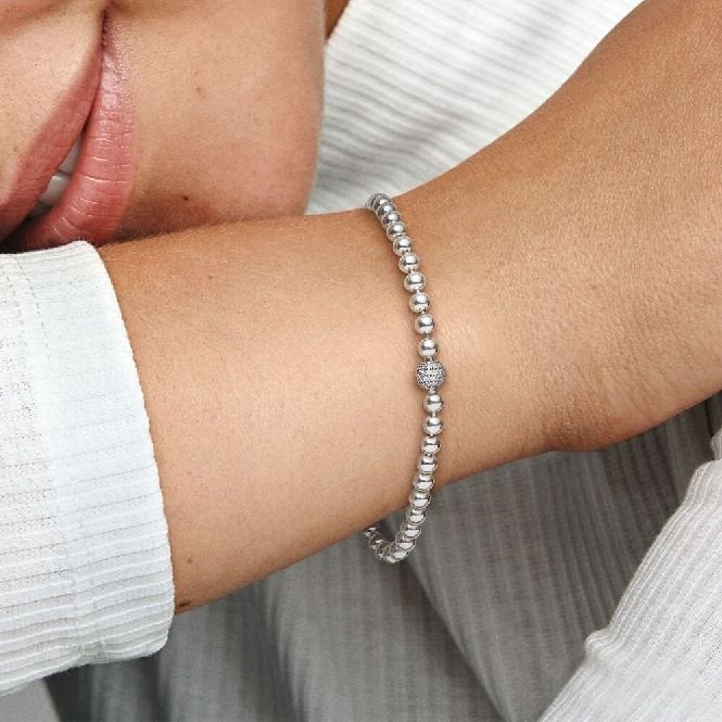 Beads & Pave Bracelet, 21cm