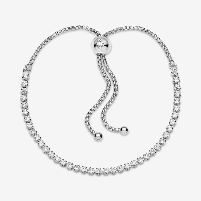 Sparkling Slider Tennis Bracelet, 23cm