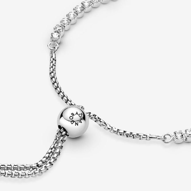 Sparkling Slider Tennis Bracelet, 23cm