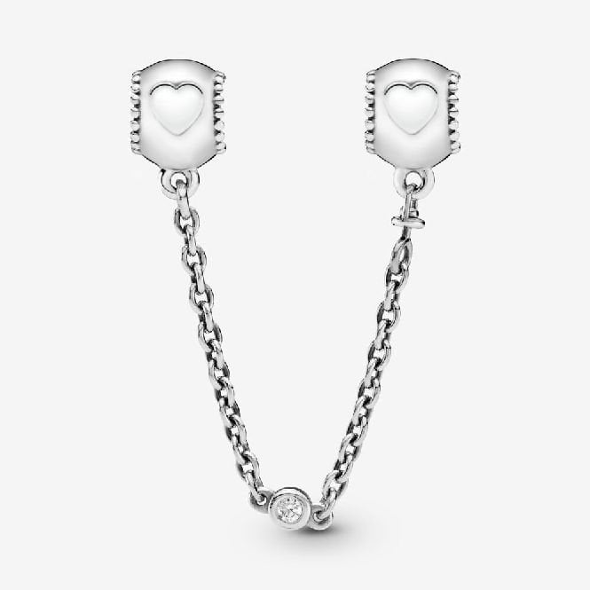 Embossed Hearts Safety Chains, 5cm