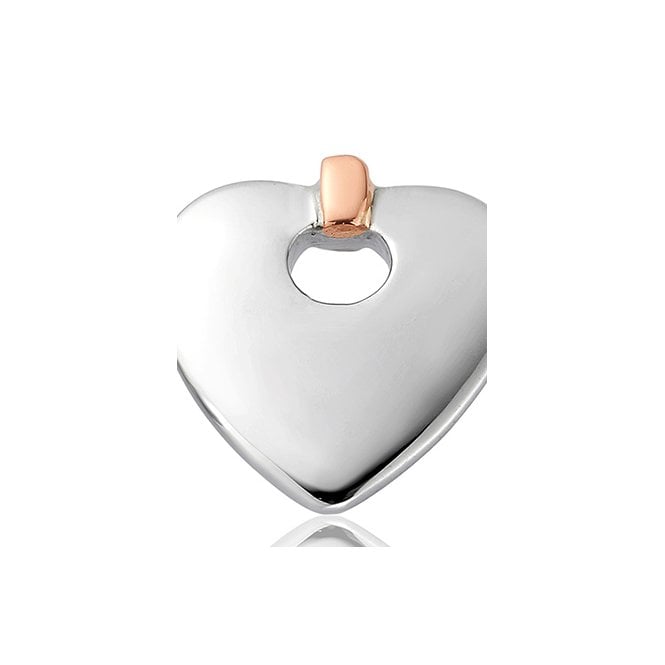 Cariad Silver Heart Stud Earrings