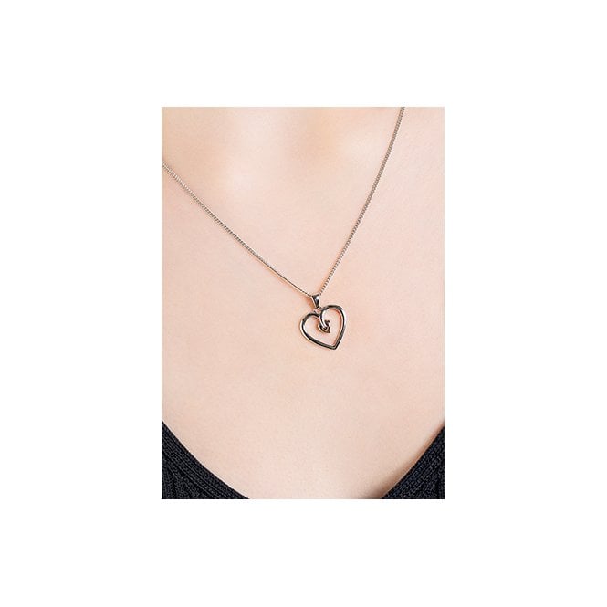 Tree of Life Heart Silver Pendant Necklace