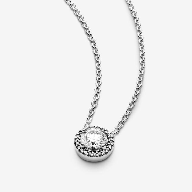 Round Sparkle Halo Necklace, 45cm