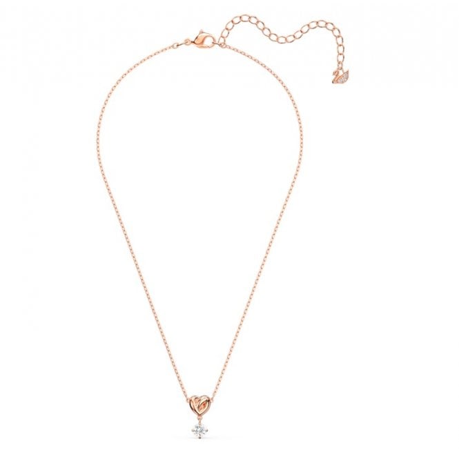 Lifelong Heart Pendant Necklace in Rose Gold, 38cm