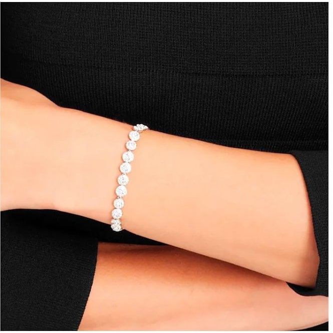 Una Angelic Tennis Bracelet in Rhodium Silver