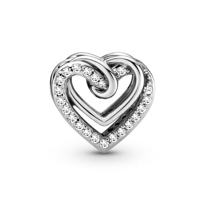 Sparkling Entwined Hearts Charms