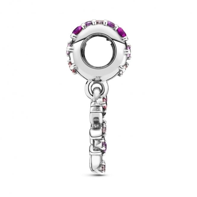 Pink Heart Family Tree Dangle Charms