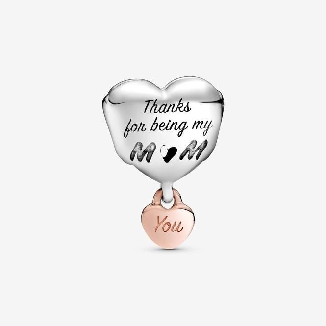 Love You Mum Heart Charms