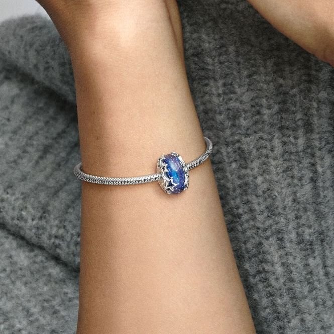 Galaxy Blue & Star Murano Charms