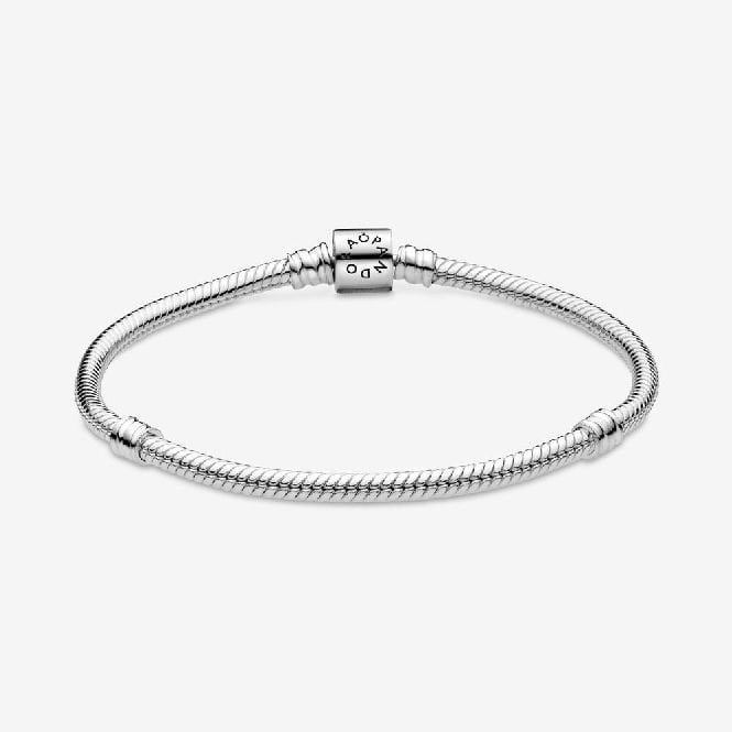Moments Barrel Clasp Snake Chain Bracelet, 21cm