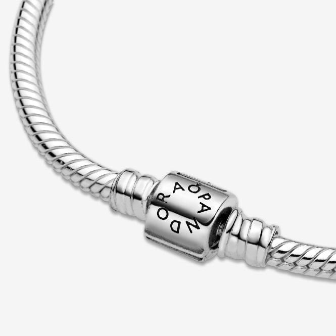 Moments Barrel Clasp Snake Chain Bracelet, 21cm