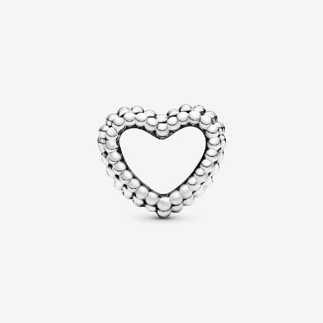 Beaded Open Heart Charms