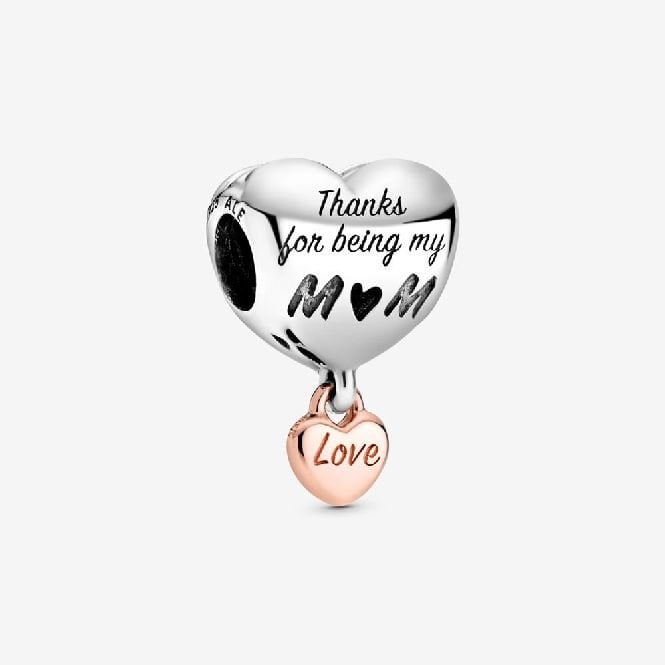 Love You Mum Heart Charms