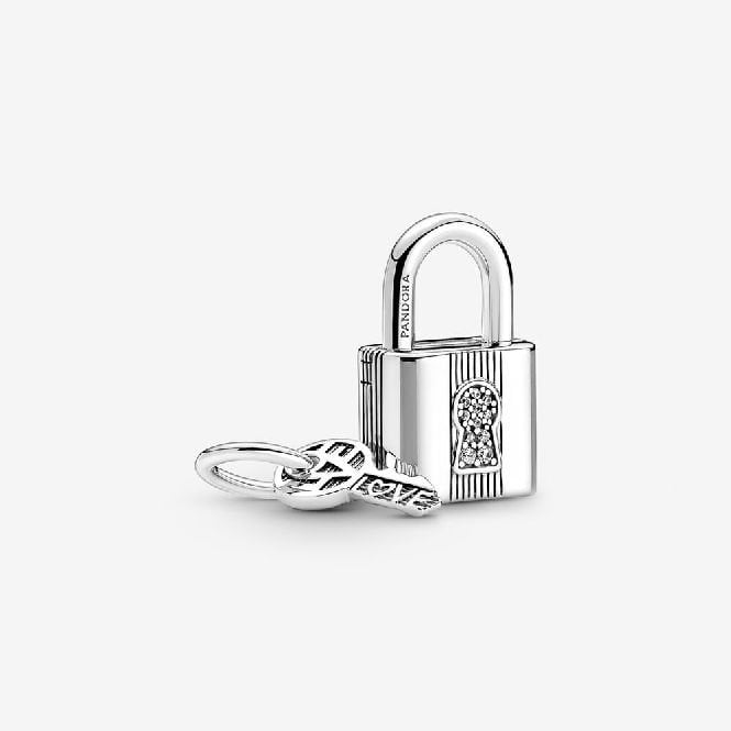 Pandora Padlock and Key Dangle Charms