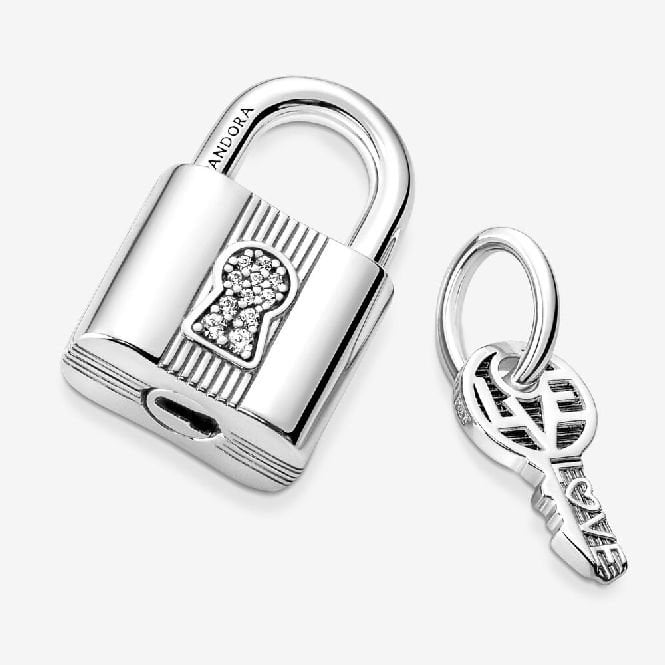 Padlock and Key Dangle Charms