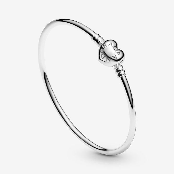 Moments Heart Clasp Bangle, 21cm