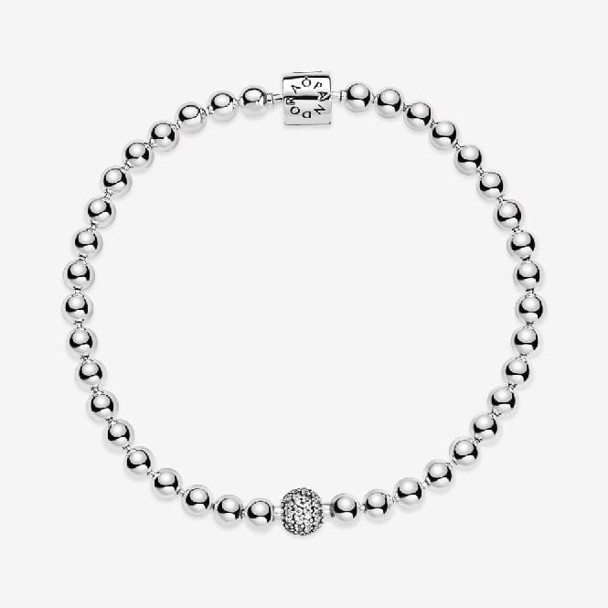 Beads & Pave Bracelet, 21cm