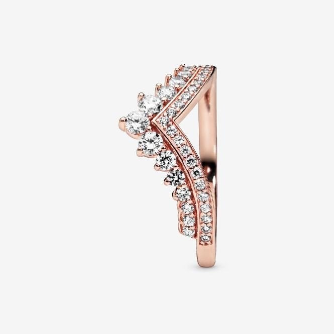 Rose Princess Wishbone Ring, Size 60